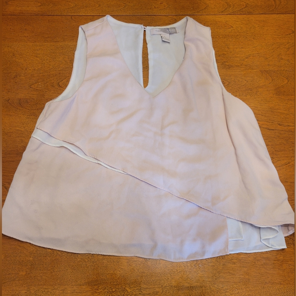Forever 21 Light Pink Layered Blouse | S
